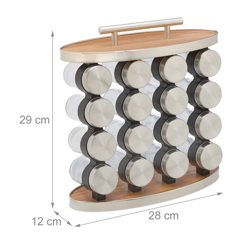Lot De 16 Pots à épices Avec Support 11 Lot De 16 Pots à épices Avec Support – Image 9