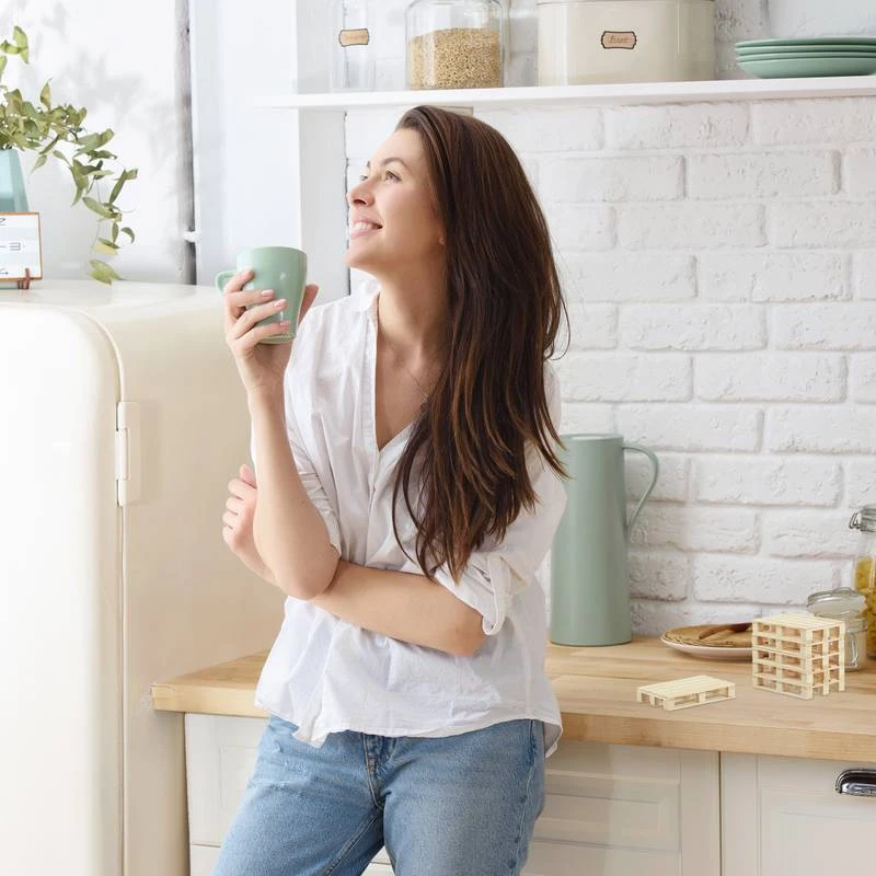 Dessous De Verre Bois En Lot De 6 5 Dessous De Verre Bois En Lot De 6 – Image 3