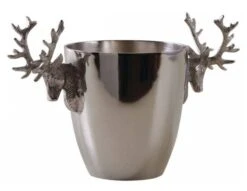 Seau Ă Champagne TĂŞte De Cerf En Alumini