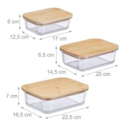 Boîte Alimentaire En Verre Set De 3 -Umbraen Boutique 965bcc89d3ed4527884ff61b0541a237