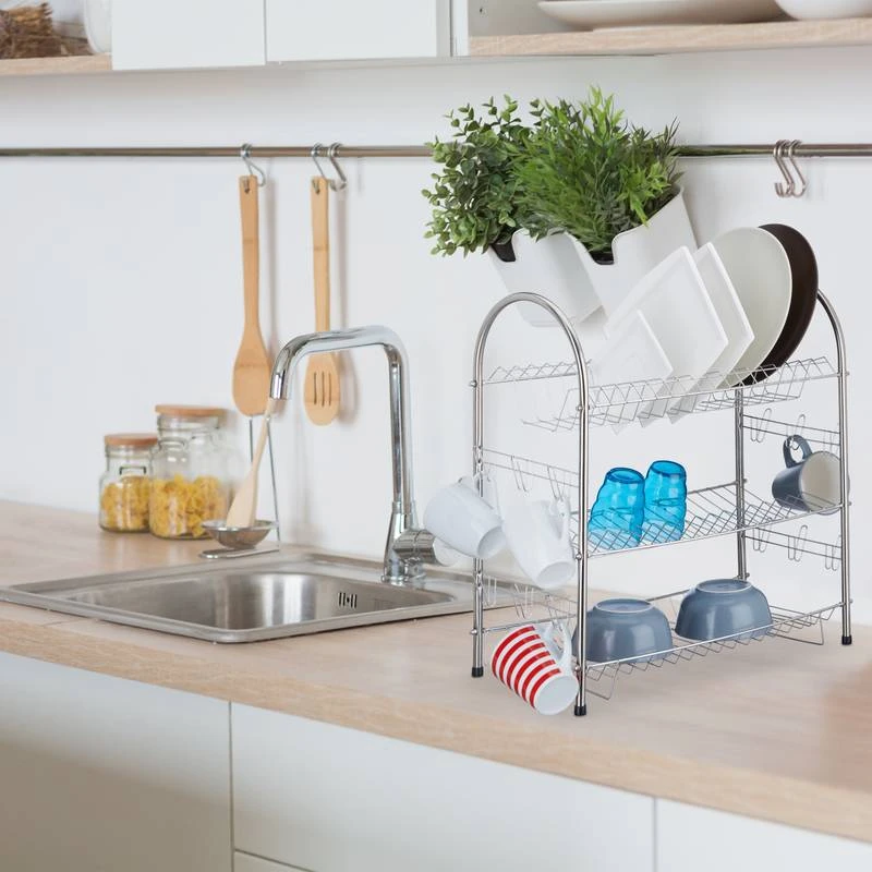 Egouttoir à Vaisselle 3 étages Inox 4 Egouttoir à Vaisselle 3 étages Inox – Image 2