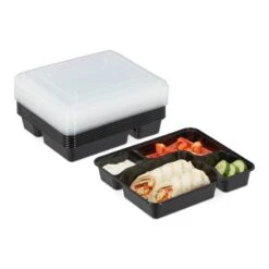 10x Meal Prep Containers 4 Compartiments