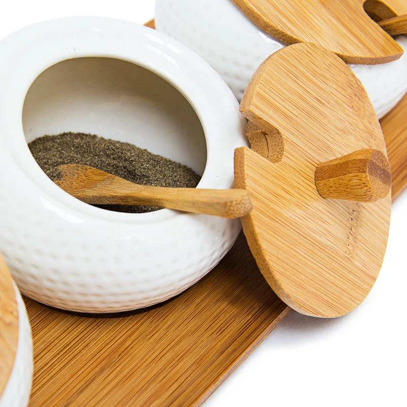 3 Pots D'épices JIAO En Céramique Bambou 9 3 Pots D'épices JIAO En Céramique Bambou – Image 7