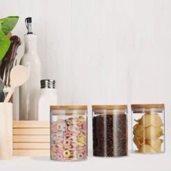 Jeu De 3 Pots De Stockage En Verre 600ml -Umbraen Boutique a3e8abfbdb4e4edb9fc14432033f0275