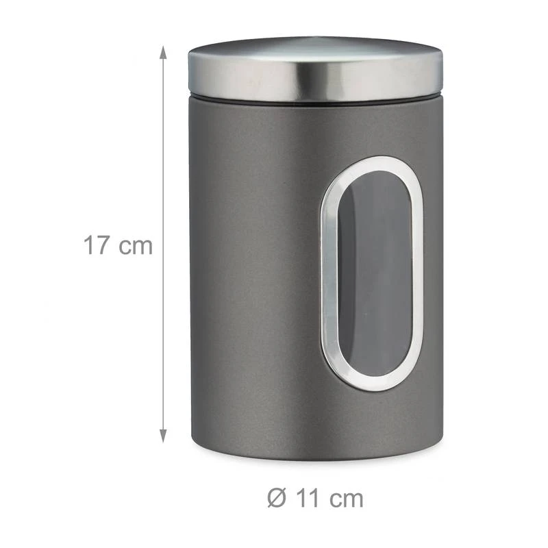 4x Bocaux En Métal Avec Fenêtre Noire 18 4x Bocaux En Métal Avec Fenêtre Noire – Image 16