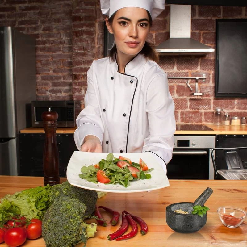 Mortier En Granit Avec Pilon 16 Cm 4 Mortier En Granit Avec Pilon 16 Cm – Image 2