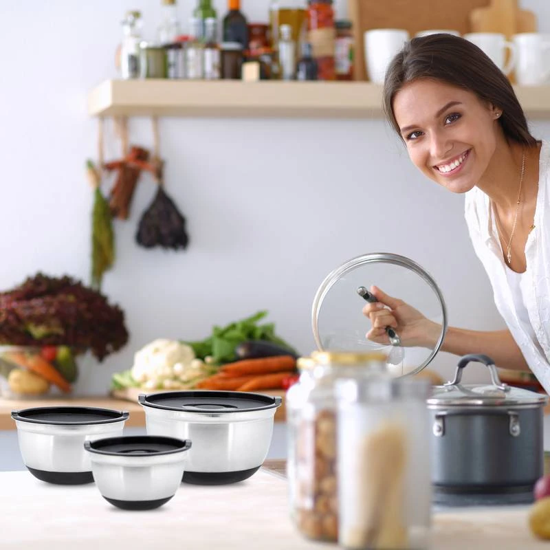 Lot De 3 Bols En Acier Inoxydable 7 Lot De 3 Bols En Acier Inoxydable – Image 5