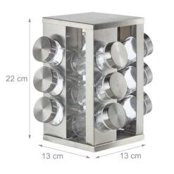 Tourniquet à épices Carré Avec 12 Pots -Umbraen Boutique ab82d7be17044be59a11d28bf86dc858
