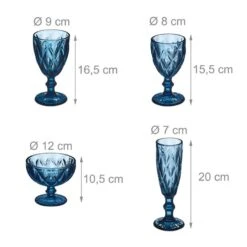 Lot De 7 Verres Bleus -Umbraen Boutique b0ab67d6a42349b49e39f8644938d53a
