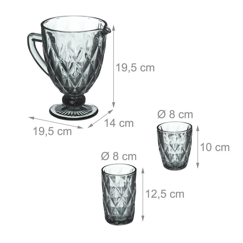 Lot De 7 Verres Gris 11 Lot De 7 Verres Gris – Image 9