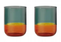Lot De 2 Verres Bicolore