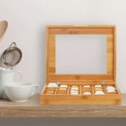 Boîte à Thé Bambou 24 Compartiments -Umbraen Boutique b817cef3f17a4ae5b36c3b5e6e06bb9c