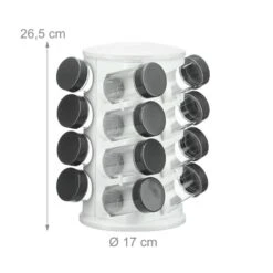 Carrousel à épices Blanc 16 Pots 21 Carrousel à épices Blanc 16 Pots -Umbraen Boutique bed0651aeb5b40bea58806ee93014c88