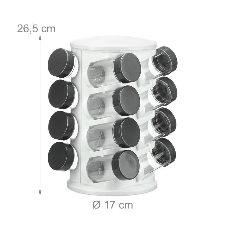 Carrousel à épices Blanc 16 Pots 12 Carrousel à épices Blanc 16 Pots – Image 10