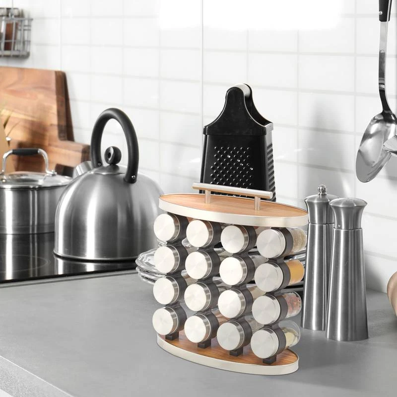 Lot De 16 Pots à épices Avec Support 4 Lot De 16 Pots à épices Avec Support – Image 2