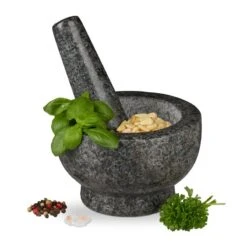 Mortier En Granit Avec Gros Pilon