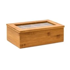 Boîte à Thé En Bambou 6 8 Compartiments