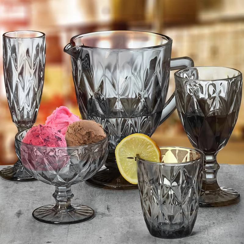 Lot De 7 Verres Gris 6 Lot De 7 Verres Gris – Image 4