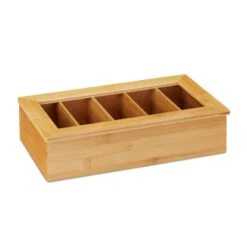 Boîte à Thé Bambou 5 Compartiments