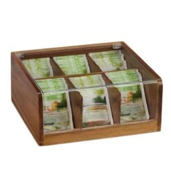 Boîte à Thé Bois Acacia -Umbraen Boutique ce1e55becc924a4c907c3ce0ef624996