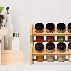 Étagère à épices Bambou 8 Pots -Umbraen Boutique cfed294d7c61411f89f590f9b7121377