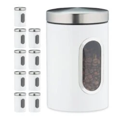 10x Bocaux En Métal Avec Fenêtre Noire -Umbraen Boutique d3fa8bfe770545fd9578beb22008d78c