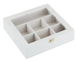 Boîte à Thé Design Effet Bois 7 Casiers