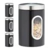 4x Bocaux En Métal Avec Fenêtre Noire -Umbraen Boutique d8be7b6c0de140a3981ae715f654bff7