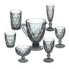 Lot De 7 Verres Gris
