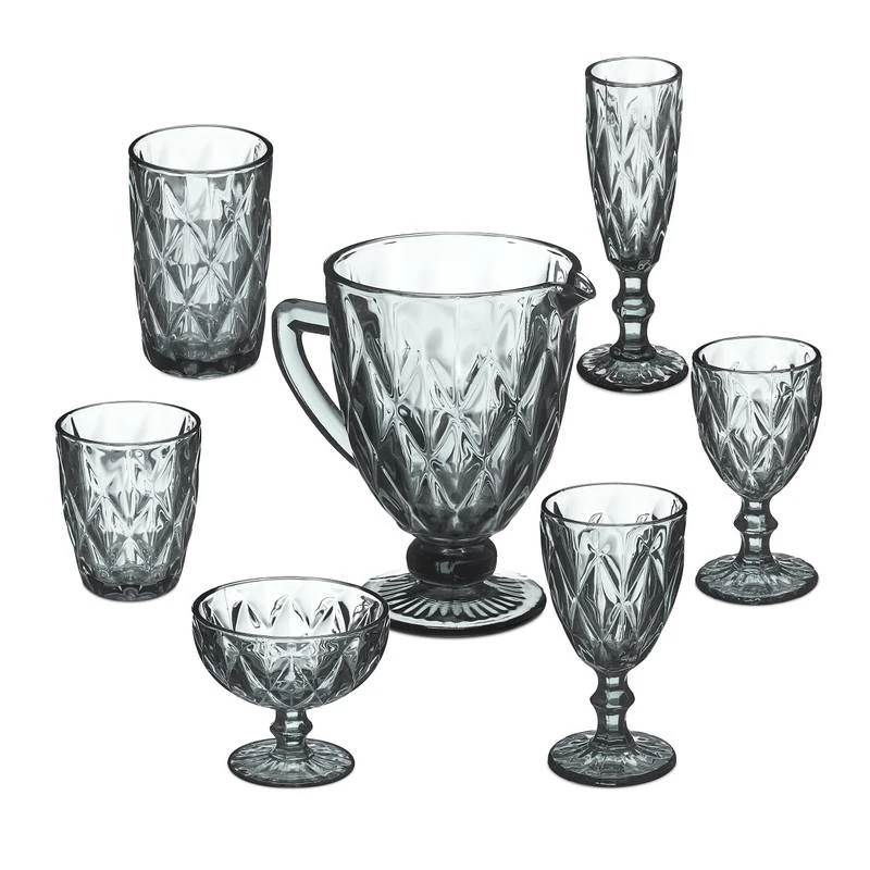 Lot De 7 Verres Gris 3 Lot De 7 Verres Gris