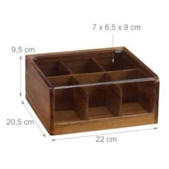 Boîte à Thé Bois Acacia -Umbraen Boutique dc21f52078f945c3847ecd5088a3a385