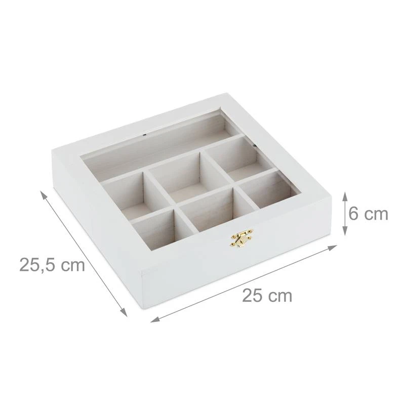 Boîte à Thé Design Effet Bois 7 Casiers 6 Boîte à Thé Design Effet Bois 7 Casiers – Image 4