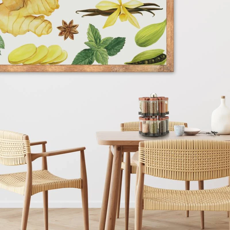 Tourniquet à épices Avec Pots En Verre 6 Tourniquet à épices Avec Pots En Verre – Image 4