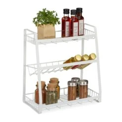 Rangement à épices Blanc Avec 3 étagères -Umbraen Boutique e8c64d6ed824469b8209649df48e4a6c