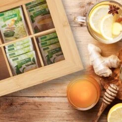 Boîte à Thé En Bambou à 10 Compartiments -Umbraen Boutique ea038c4899ad493da9dcd6c6ee29f816