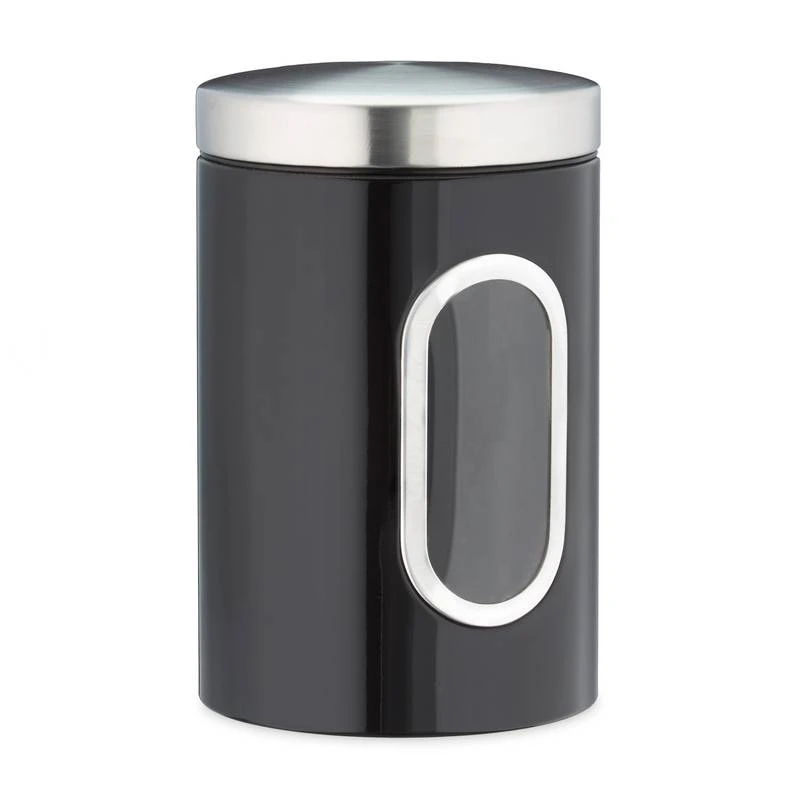 4x Bocaux En Métal Avec Fenêtre Noire 6 4x Bocaux En Métal Avec Fenêtre Noire – Image 4