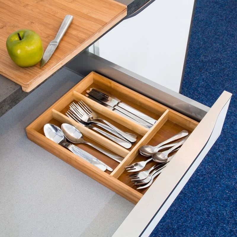 Range-couverts Bambou Bac à Ustensile 4 Range-couverts Bambou Bac à Ustensile – Image 2