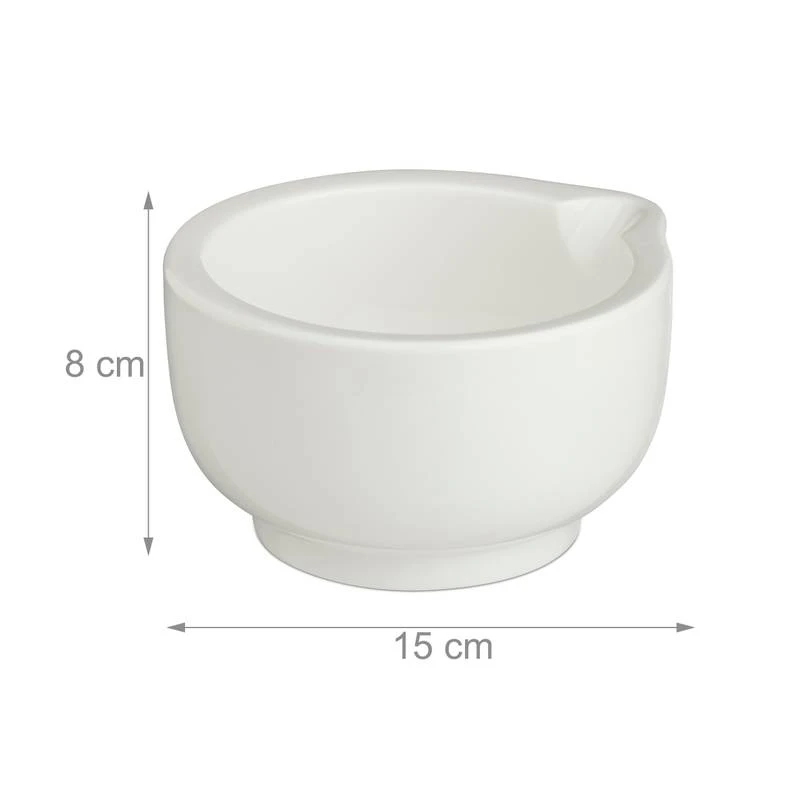 Mortier Avec Pilon En Porcelaine Blanche 6 Mortier Avec Pilon En Porcelaine Blanche – Image 4